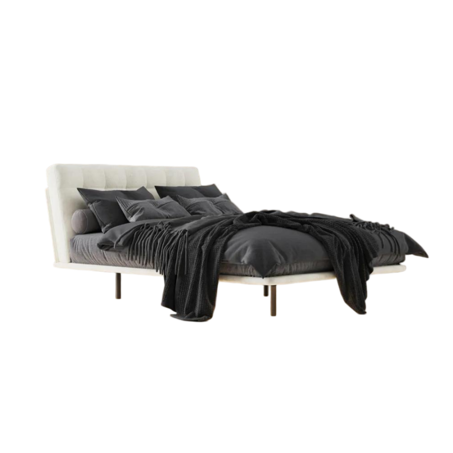 Upholstered Bed with Smart Lighting and Interchangeable