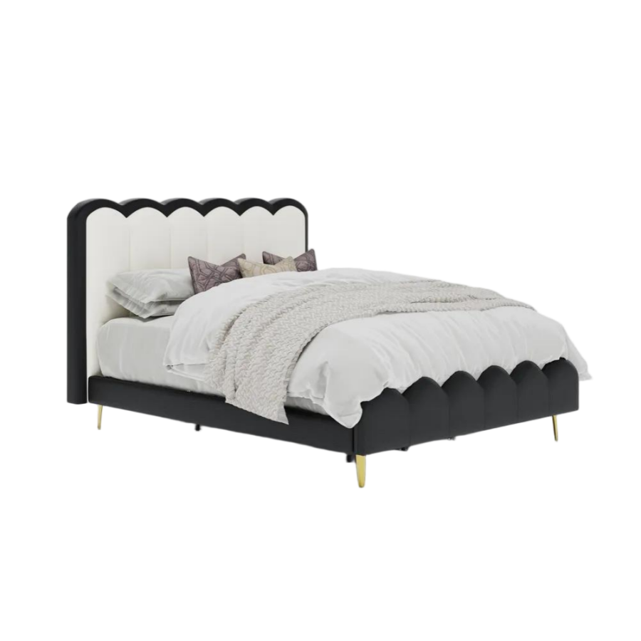 Curved Upholstered Bed