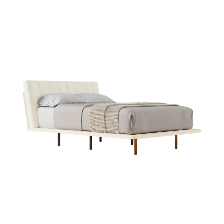 Upholstered Bed with Smart Lighting and Interchangeable