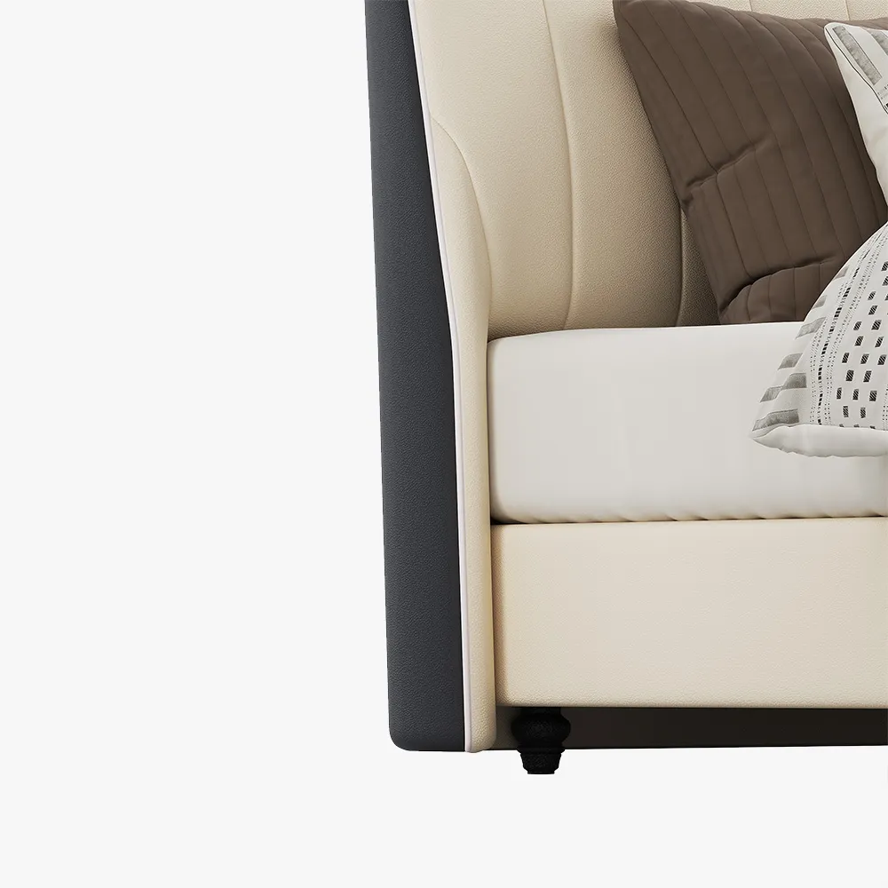 Queen Size Leather Upholstered Bed Queen Size Leather Upholstered Bed