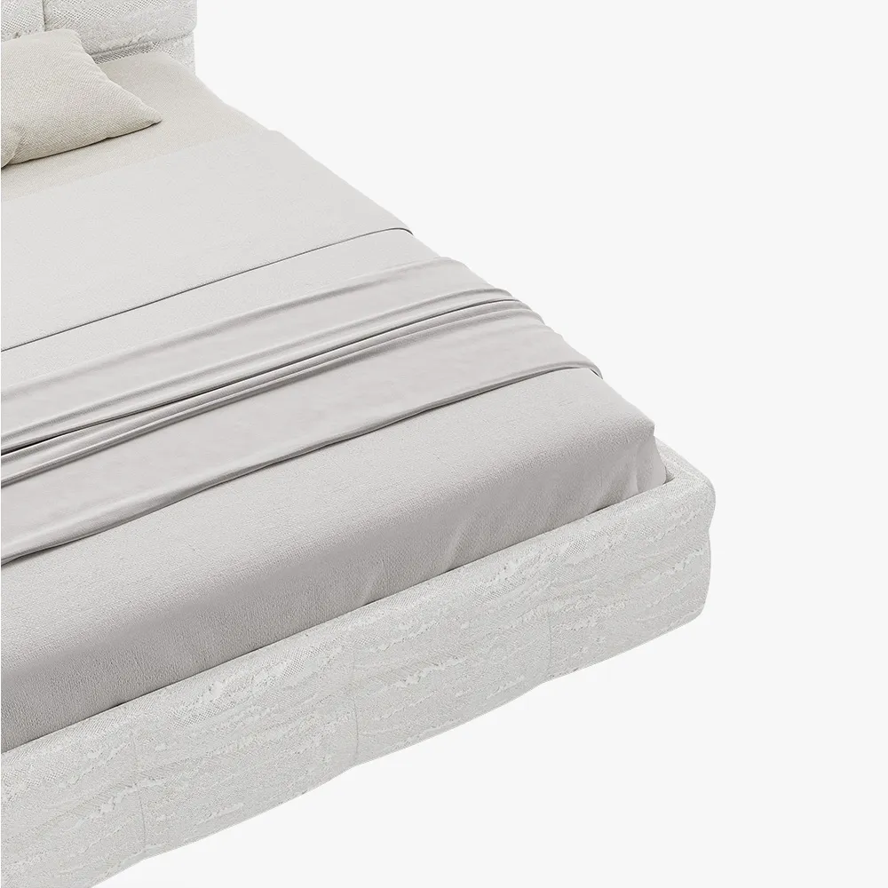 Waffle King Size Upholstered Bed