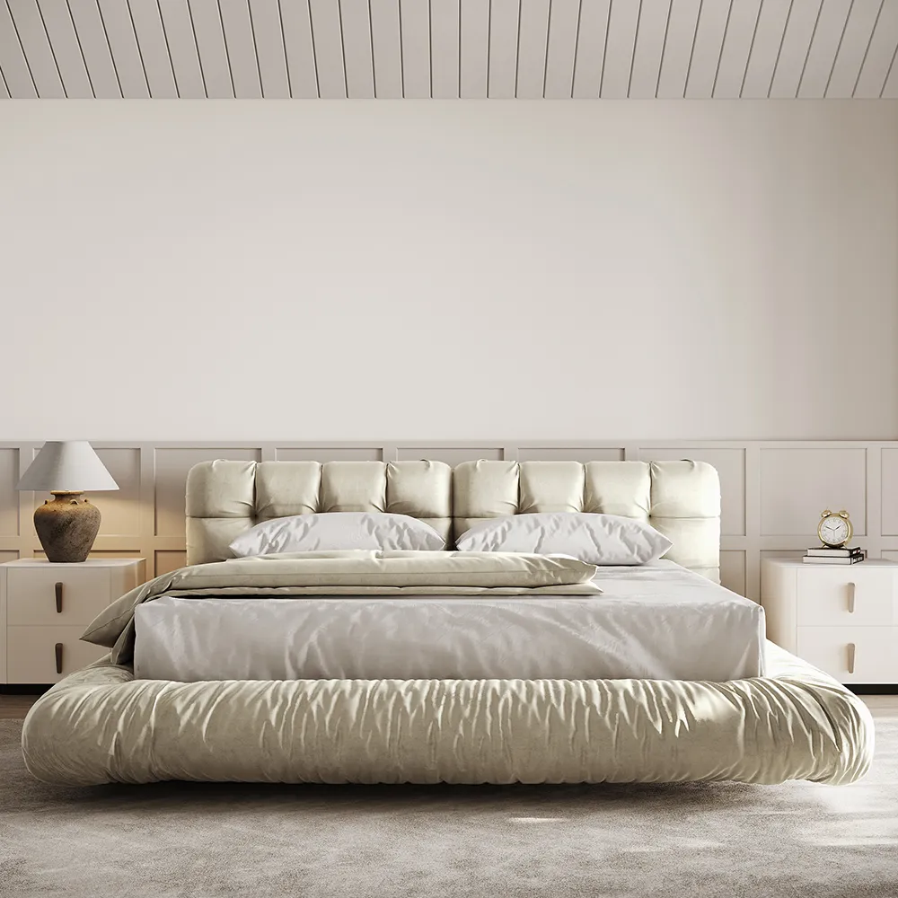 Queen Size Upholstered Marshmallow Bed Queen Size Upholstered Marshmallow Bed