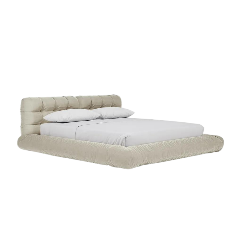 Queen Size Upholstered Marshmallow Bed