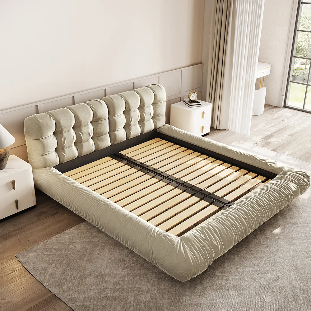 Queen Size Upholstered Marshmallow Bed Queen Size Upholstered Marshmallow Bed