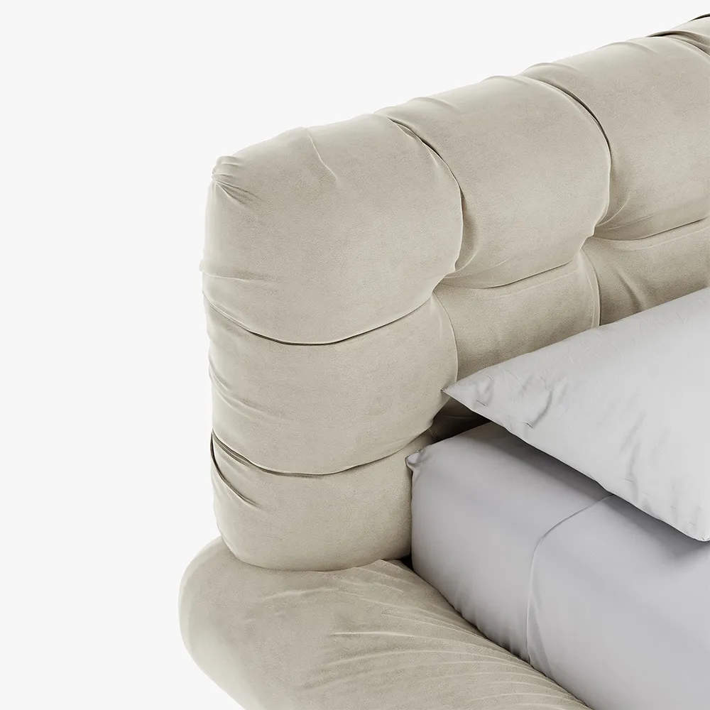 Queen Size Upholstered Marshmallow Bed Queen Size Upholstered Marshmallow Bed