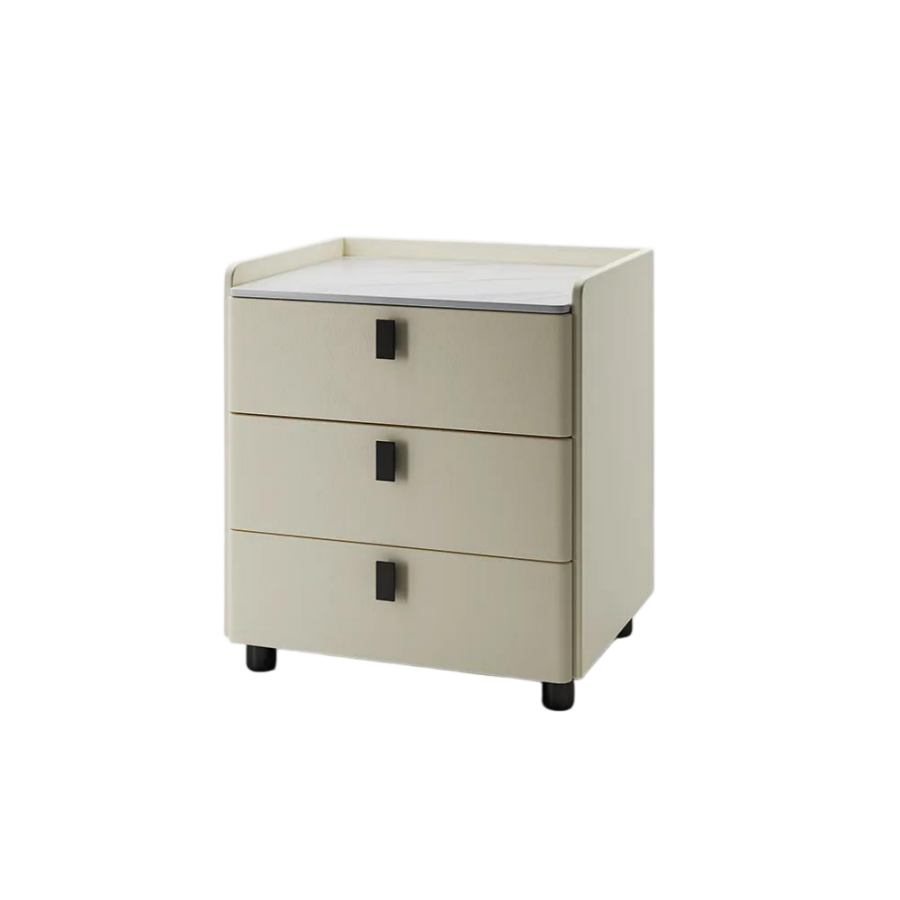 Modern Nightstand with 3 Drawers