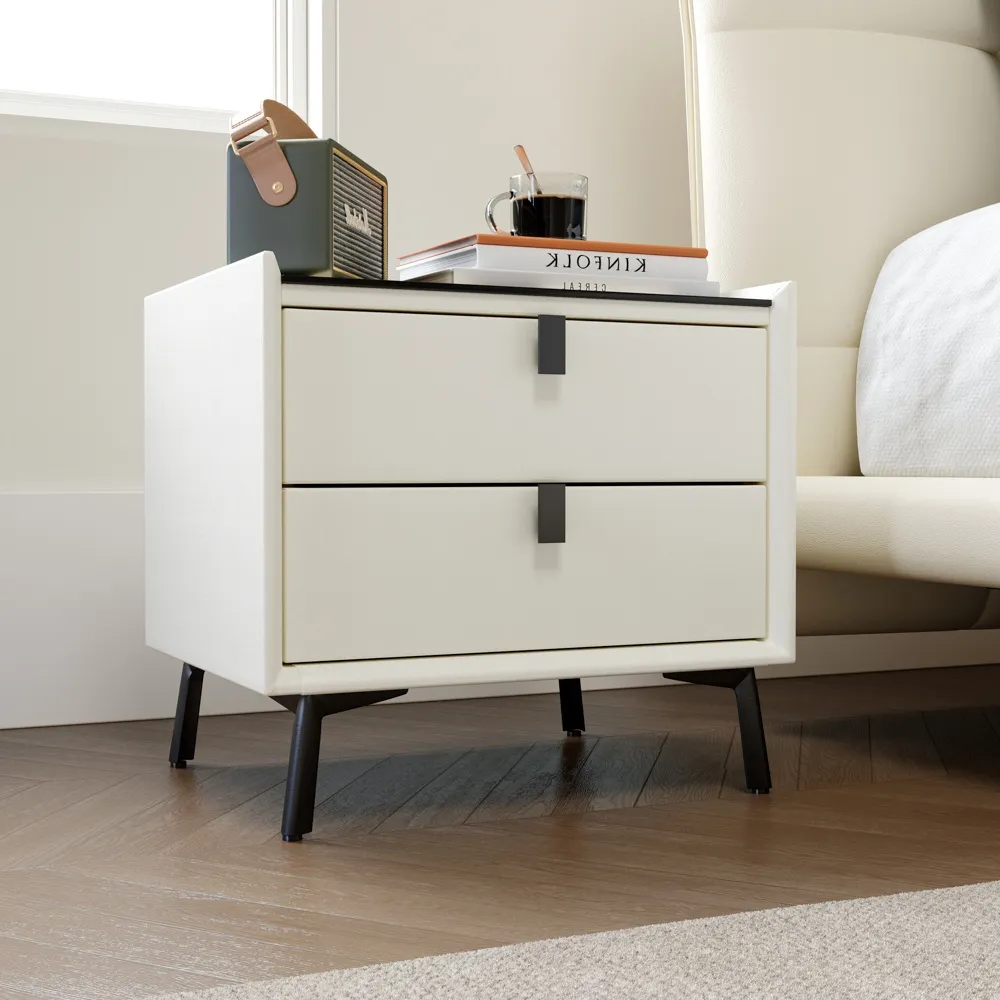 Upholstered Nightstand with Wireless Charging Upholstered Nightstand with Wireless Charging
