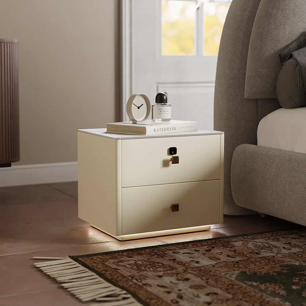Modern Nightstand with Fingerprint Lock Modern Nightstand with Fingerprint Lock