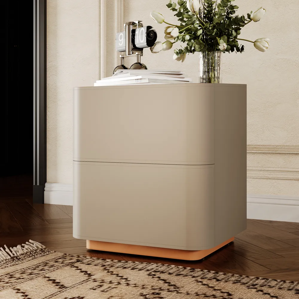 Modern Nightstand with 2 Drawers