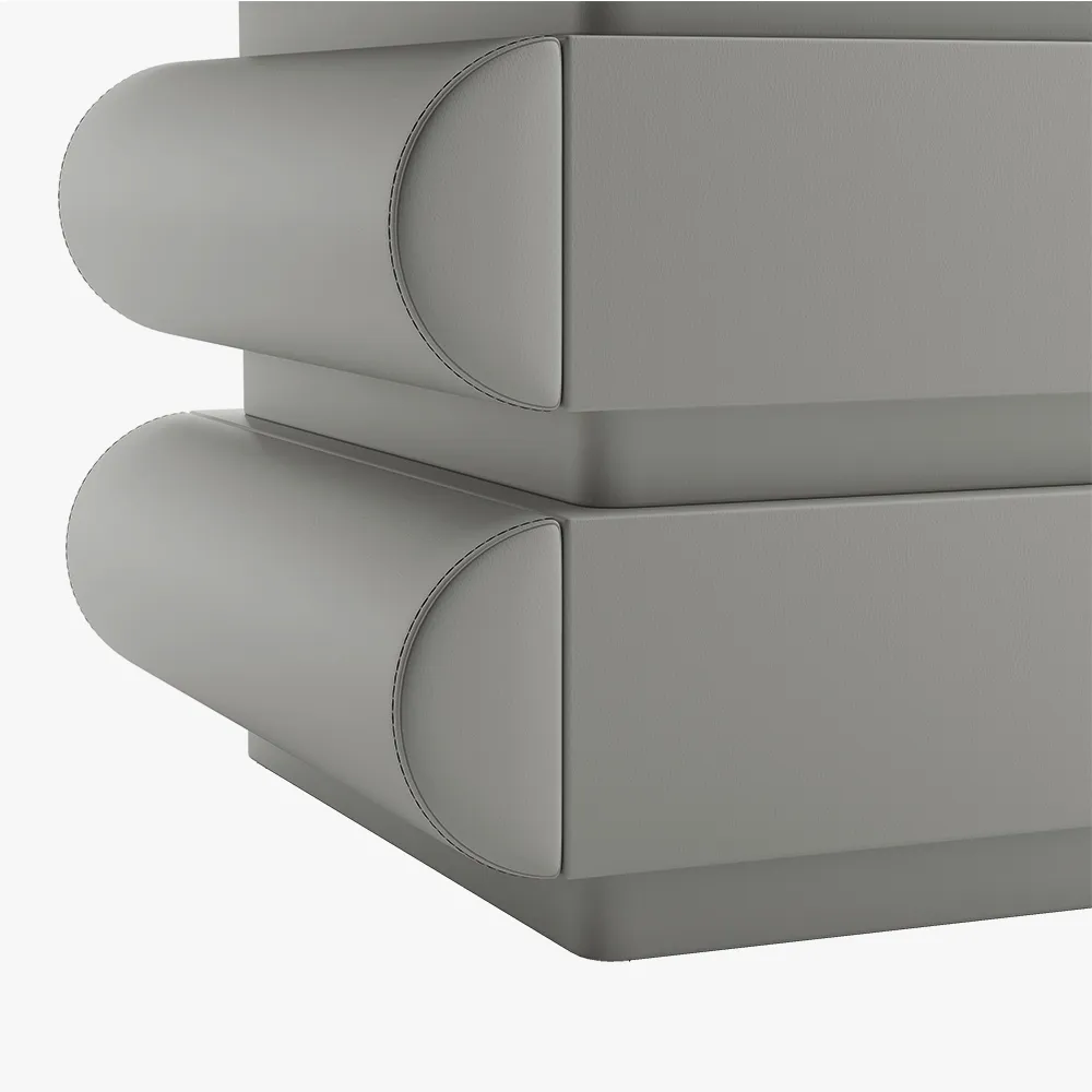 Light Gray Nightstand with 3 Drawers Light Gray Nightstand with 3 Drawers