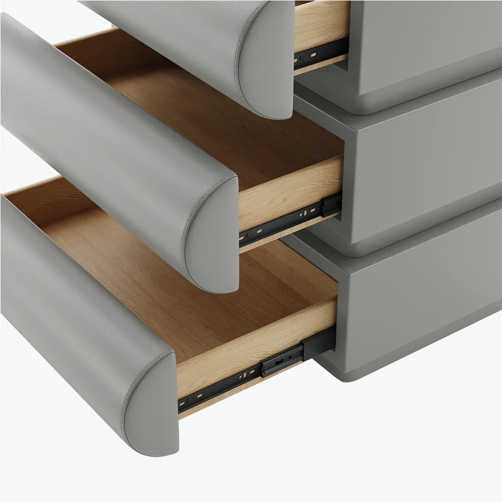 Light Gray Nightstand with 3 Drawers Light Gray Nightstand with 3 Drawers