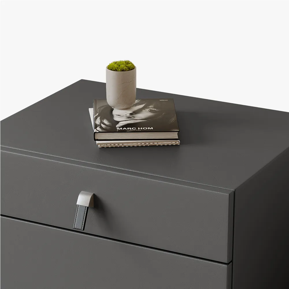 Modern Minimalist Nightstand with 2 Drawers
