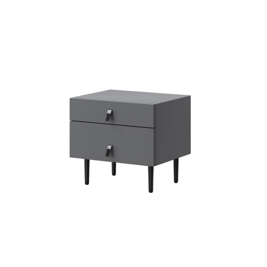 Modern Minimalist Nightstand with 2 Drawers
