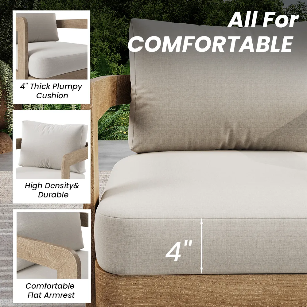 Minimalist Outdoor Lounge Chairs Set of 2