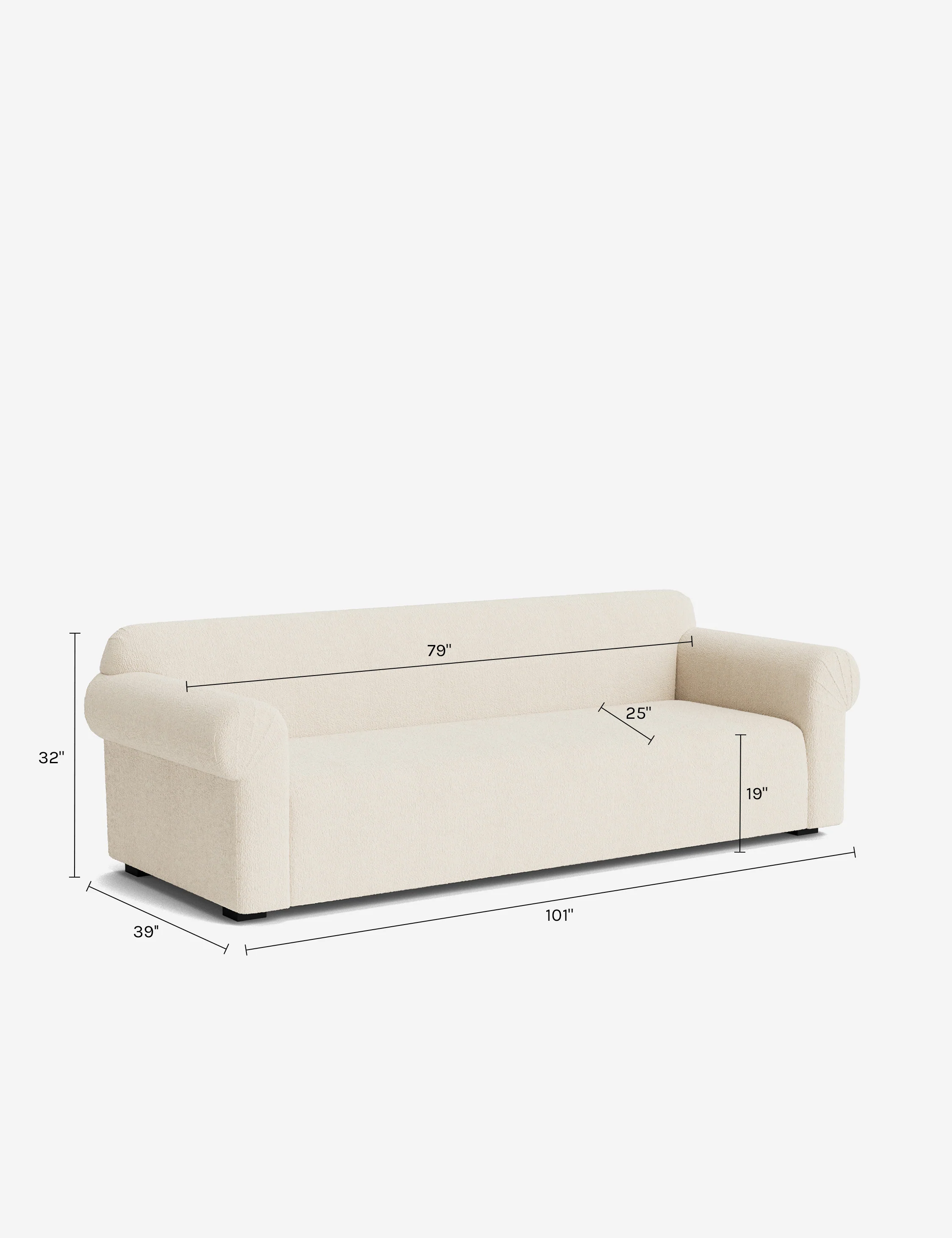 Boucle Fabric Sofa