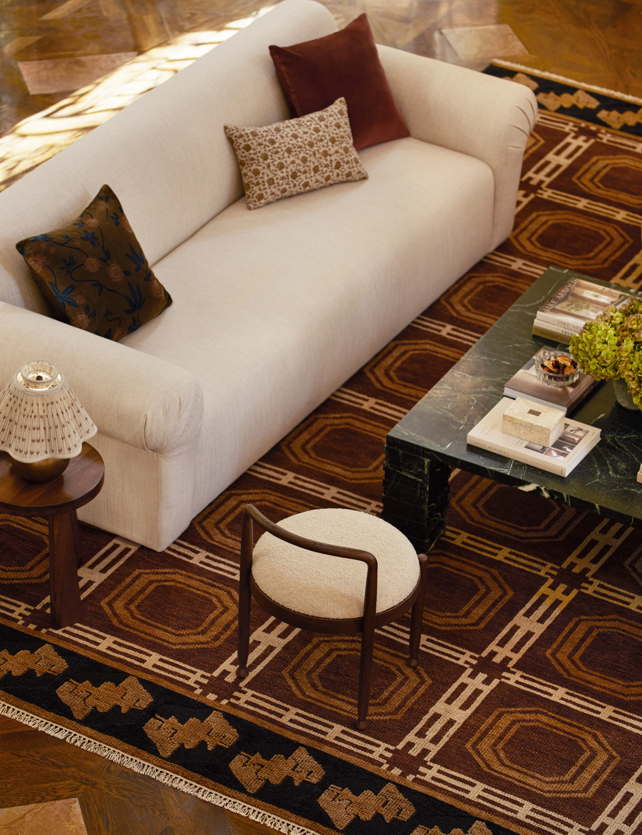Boucle Fabric Sofa