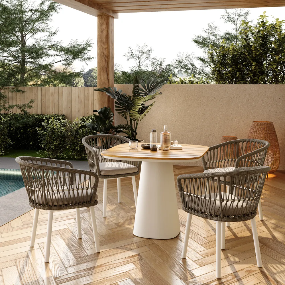Modern Gray Wicker Outdoor Dining Chair Modern Gray Wicker Outdoor Dining Chair
