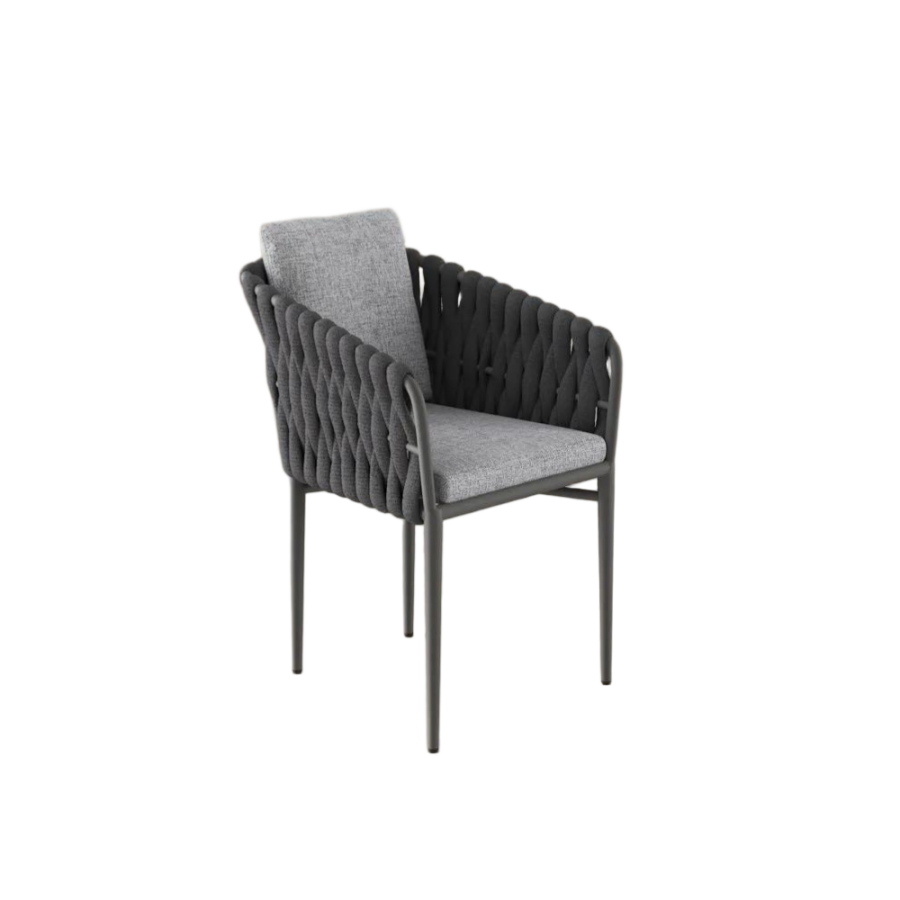 Modern Outdoor Black Wicker Chair