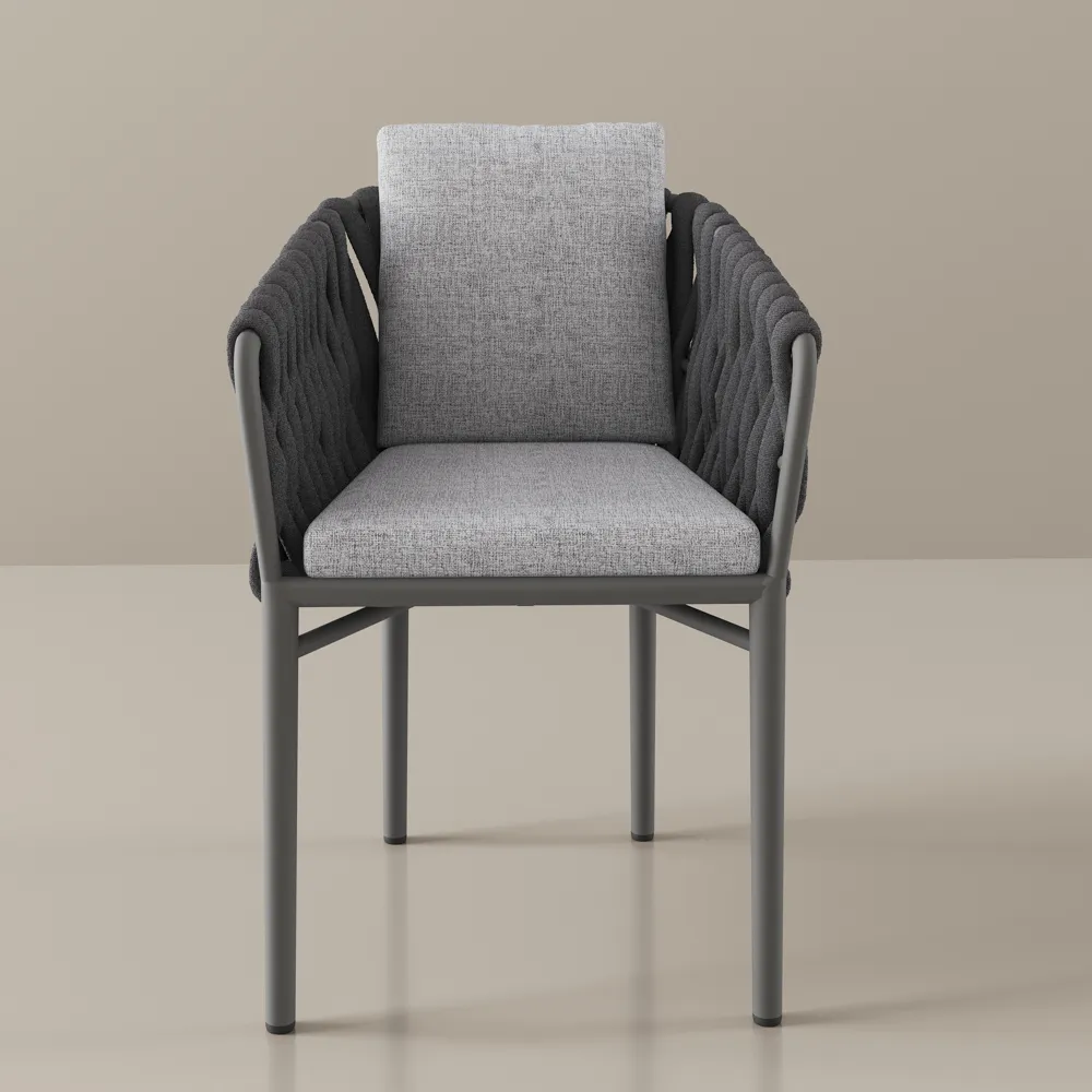 Modern Outdoor Black Wicker Chair