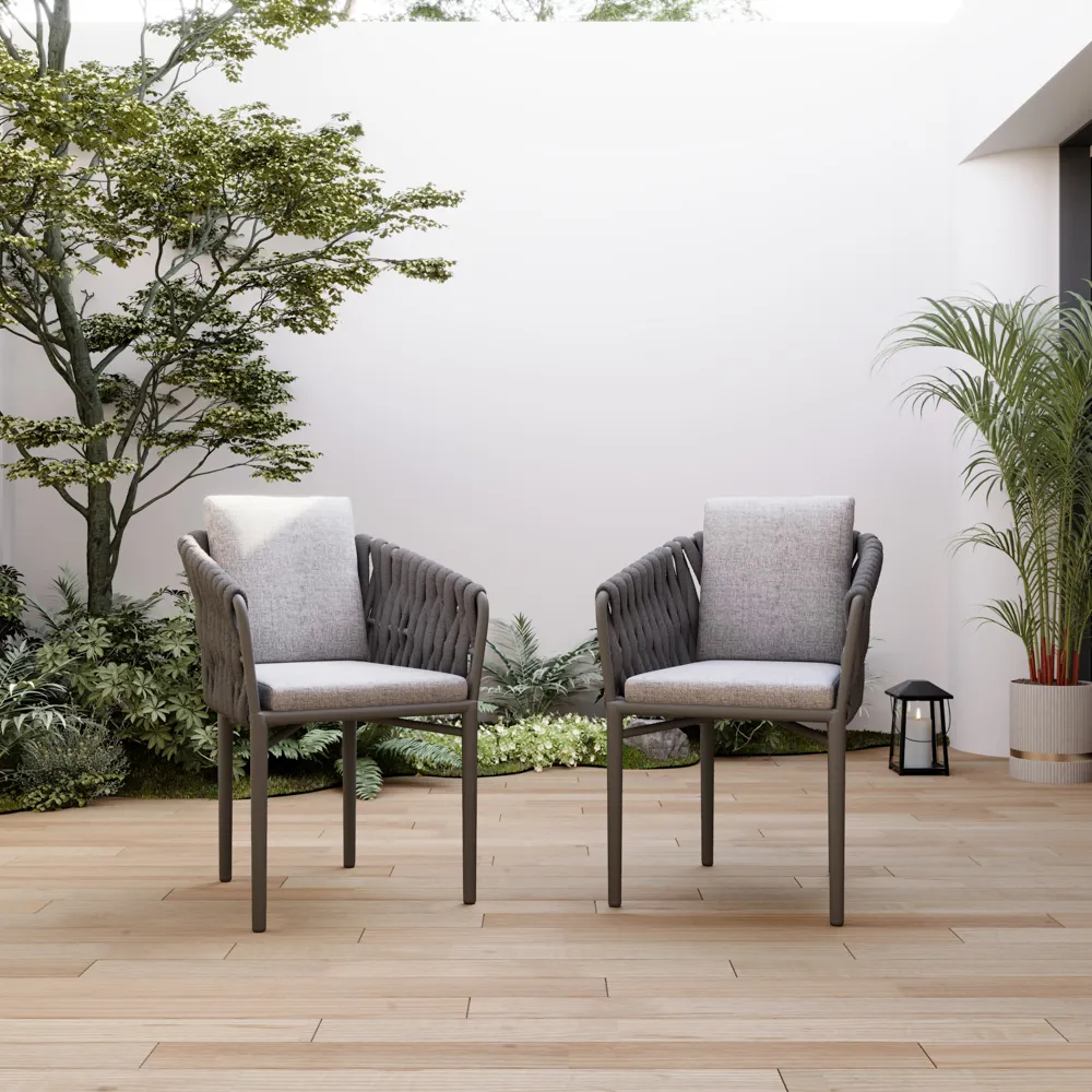 Modern Outdoor Black Wicker Chair