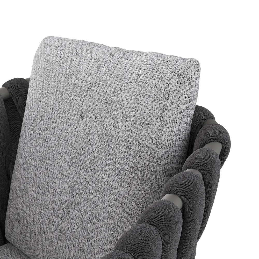 Modern Outdoor Black Wicker Chair