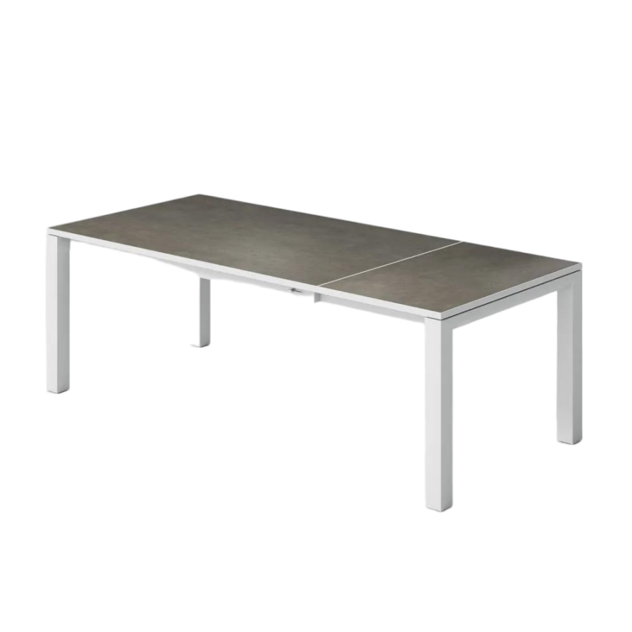 Gray Metal Extendable Outdoor Dining Table​