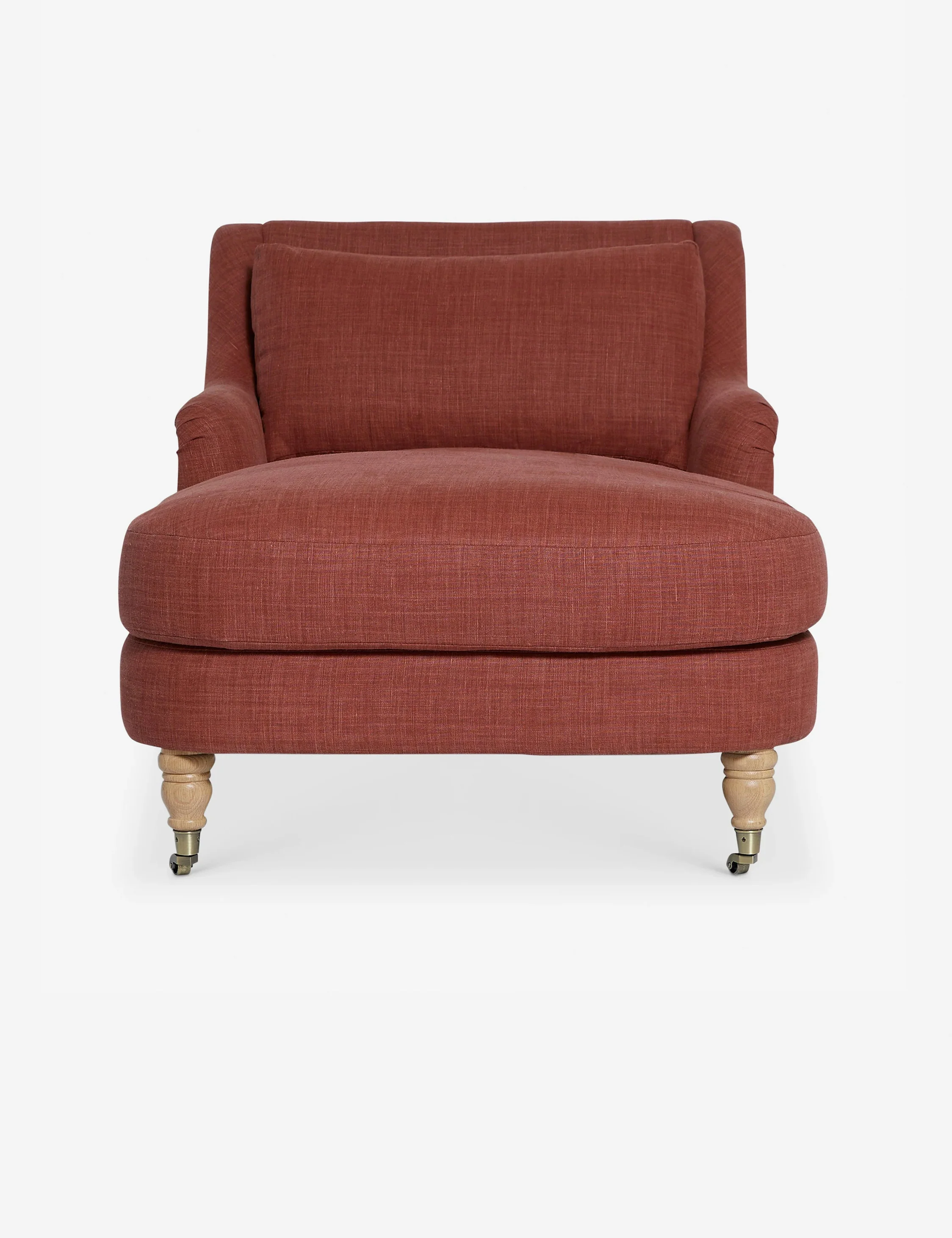 Red Linen Chaise Red Linen Chaise