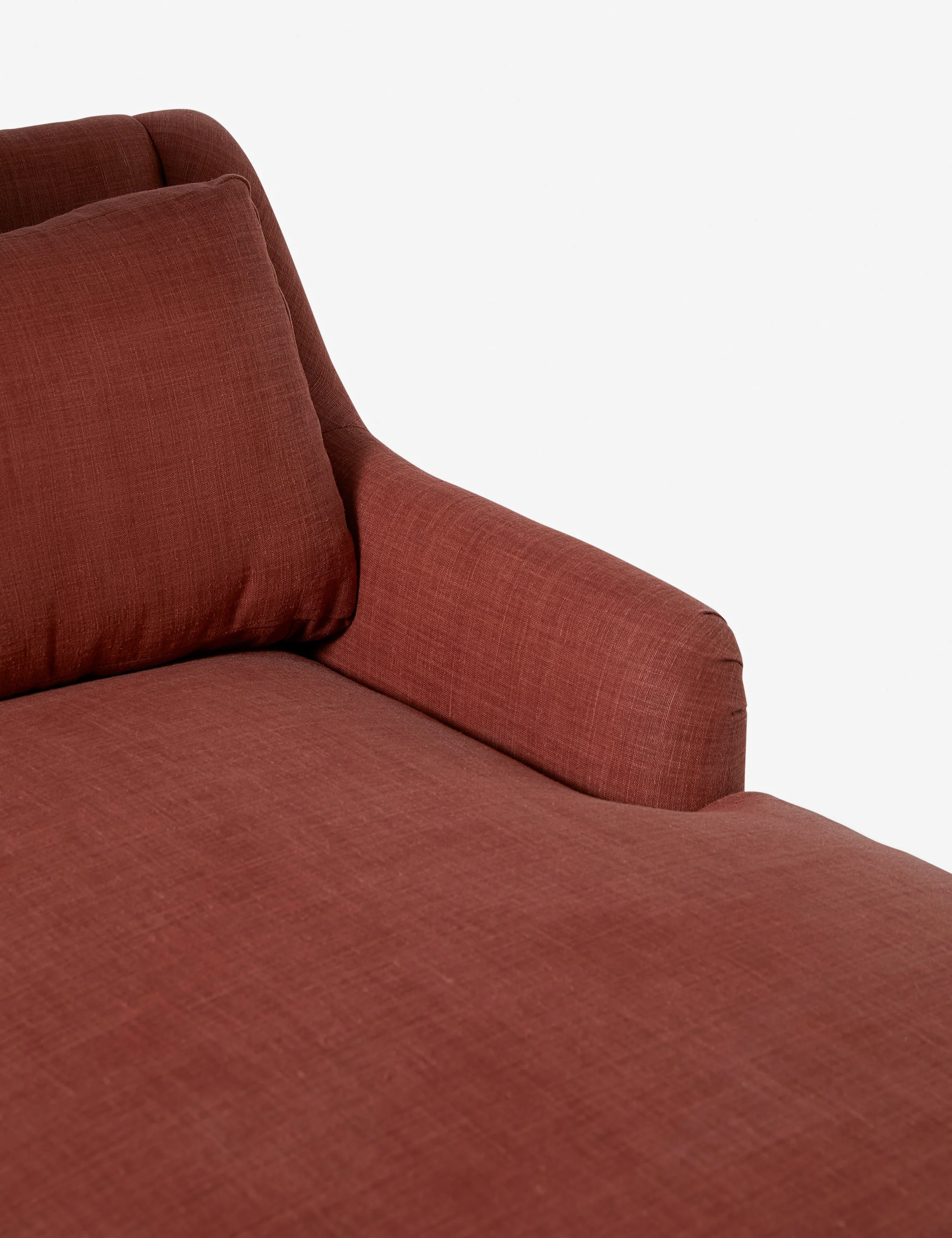 Red Linen Chaise Red Linen Chaise