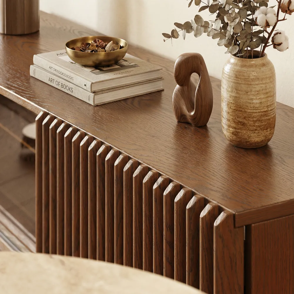 Mid-Century Modern TV Stand with storage
