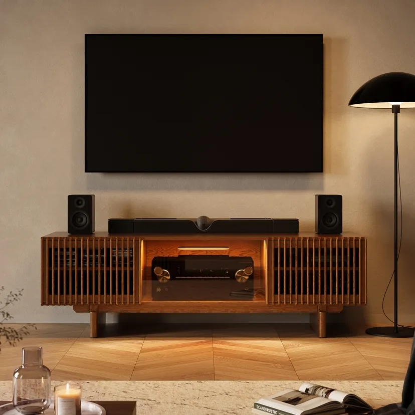 Mid-Century Modern TV Stand with storage
