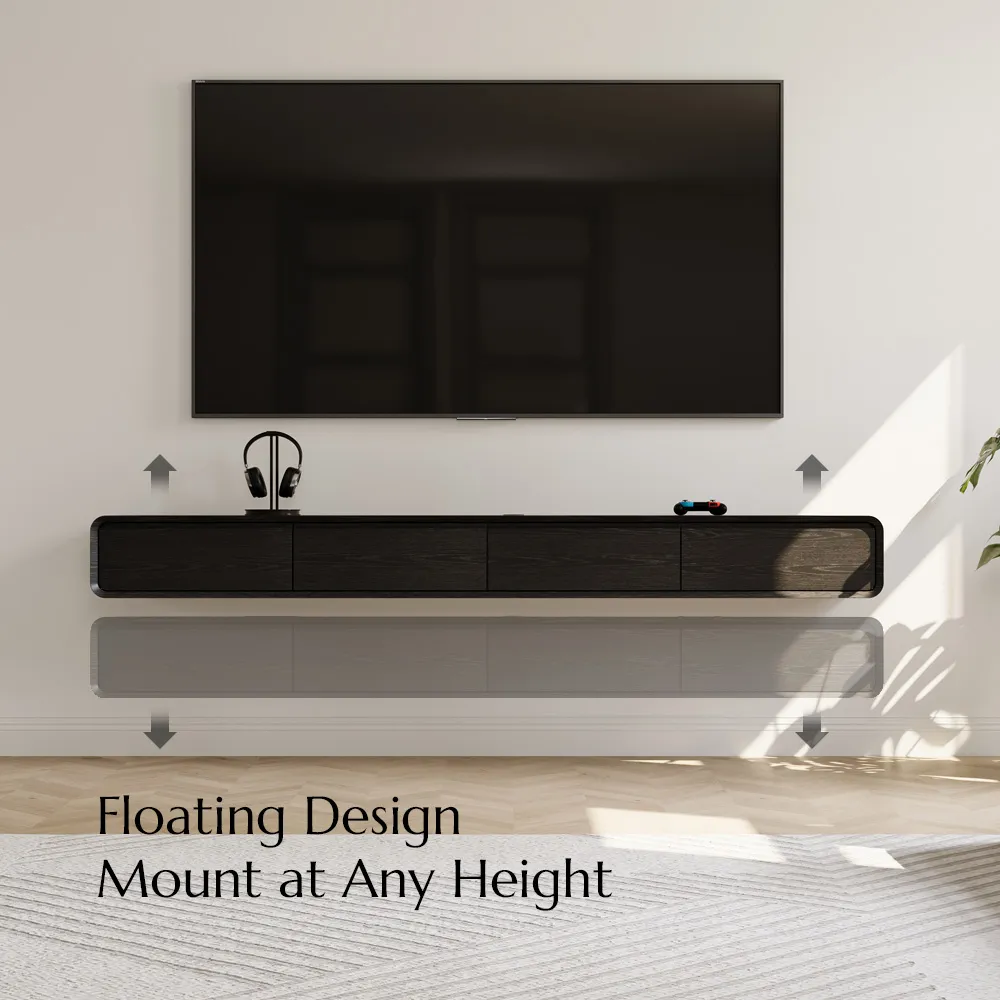 Black Floating TV Stand Black Floating TV Stand