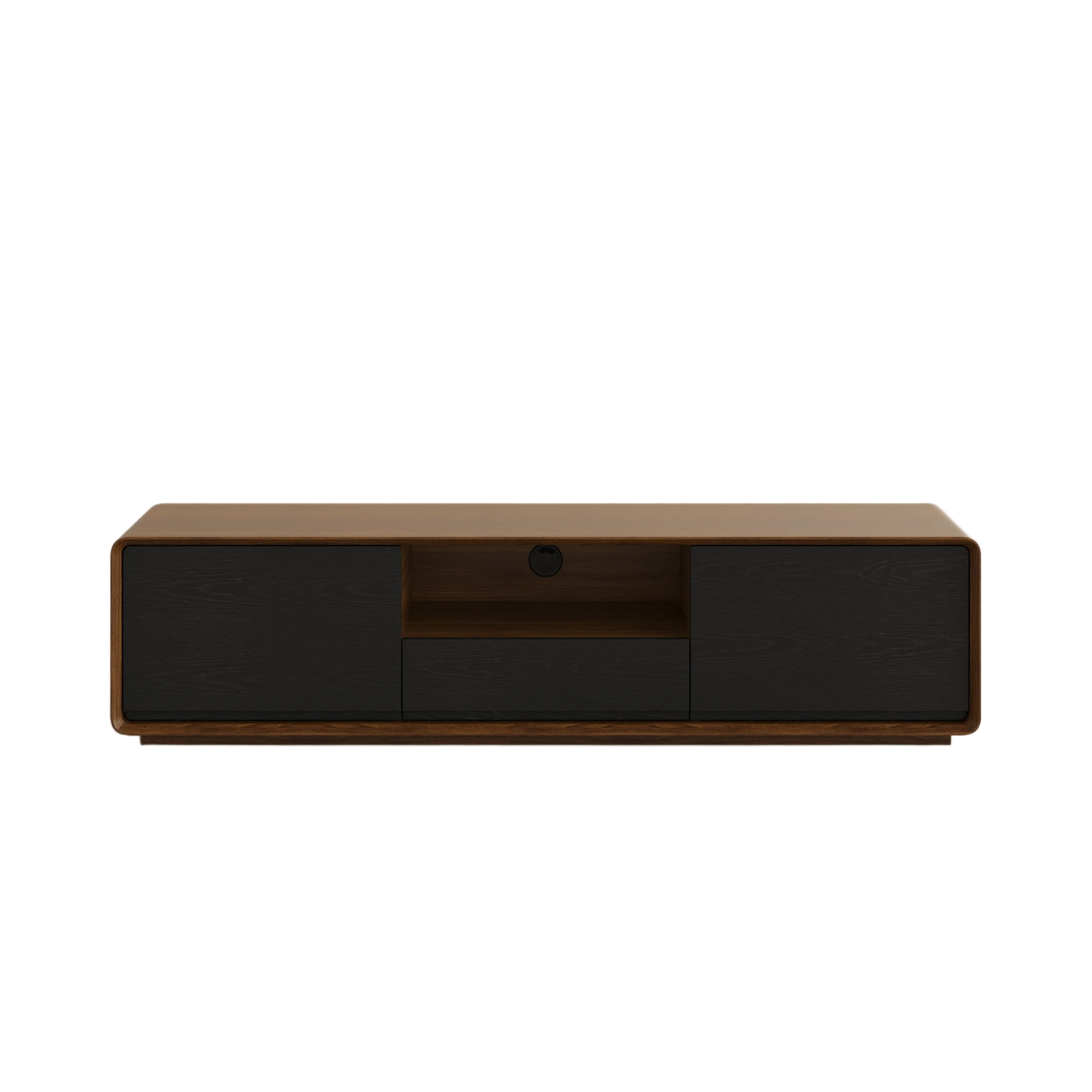 Modern Wood Black TV Stand