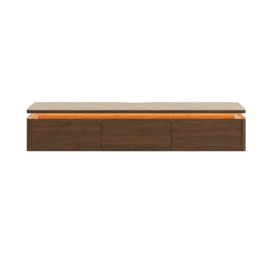 Floating TV Stand with Adjustable LED Lights