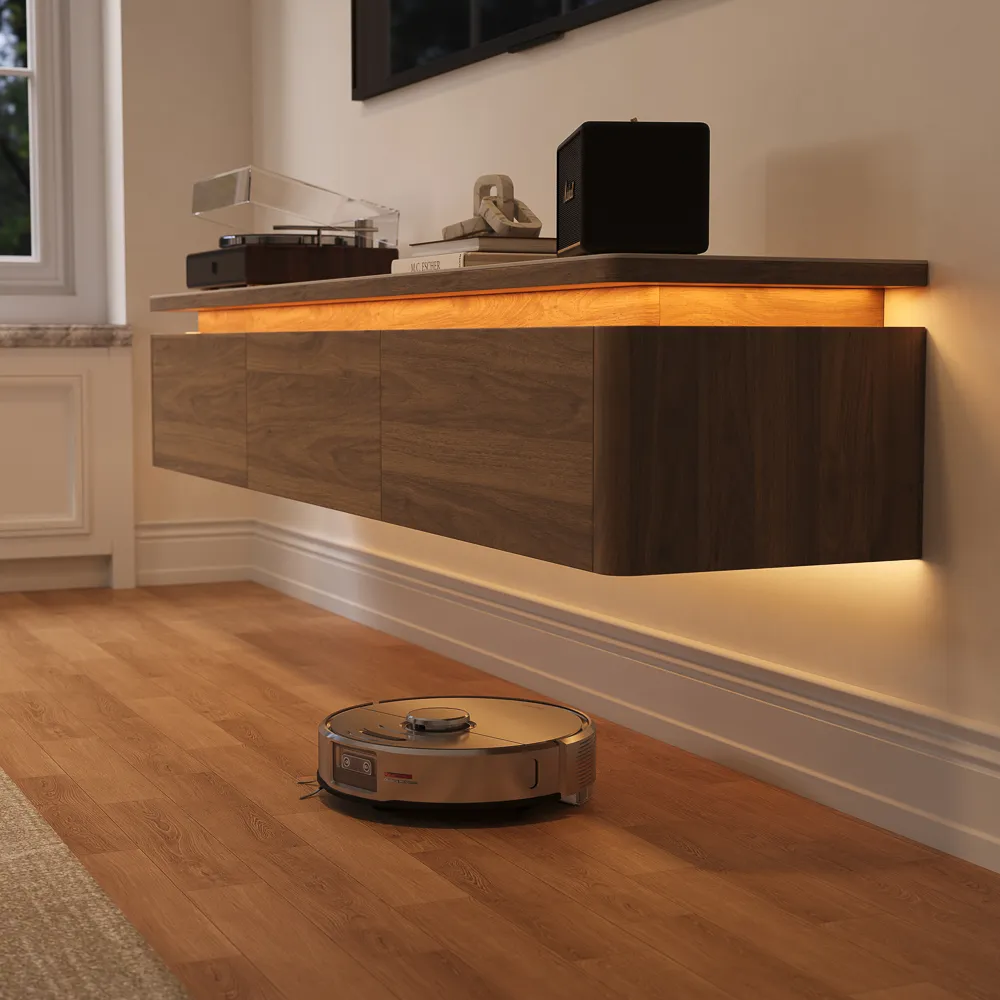 Floating TV Stand with Adjustable LED Lights Floating TV Stand with Adjustable LED Lights