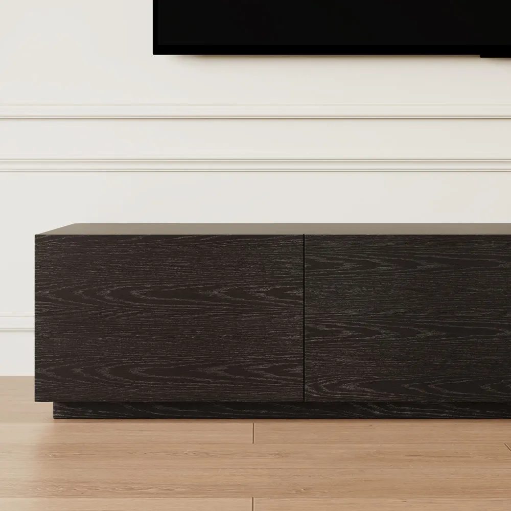 Modern Black TV Stand with Drawers Modern Black TV Stand with Drawers