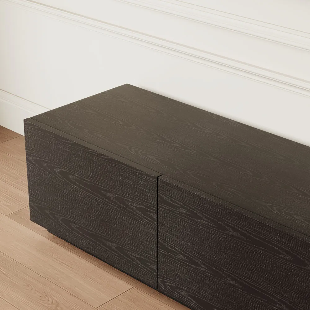 Modern Black TV Stand with Drawers Modern Black TV Stand with Drawers