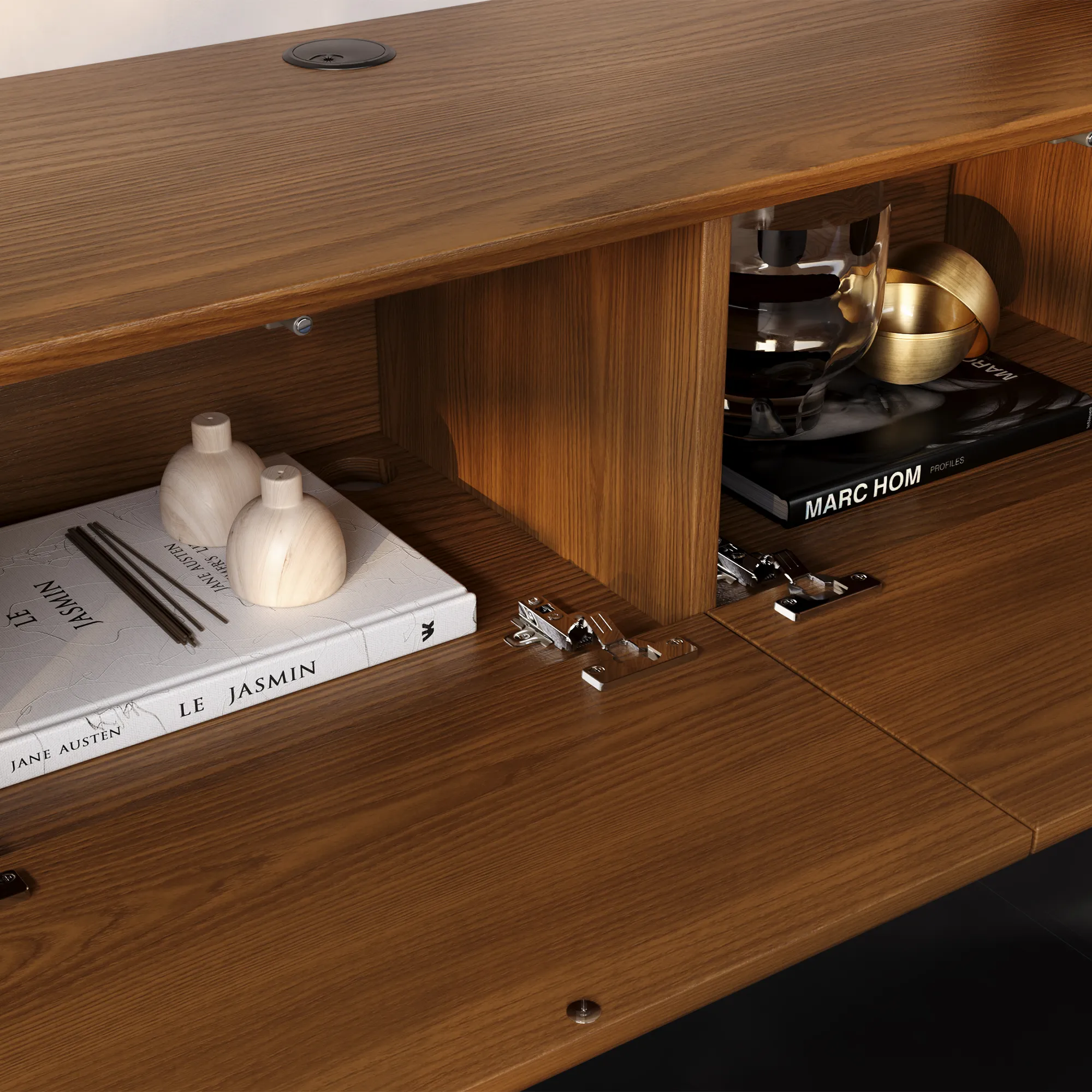 Mid-Century Floating TV Stand with Adjustable LED Lights Mid-Century Floating TV Stand with Adjustable LED Lights