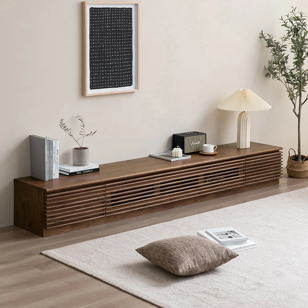 Minimalist Fluted TV Stand with Drawers Minimalist Fluted TV Stand with Drawers