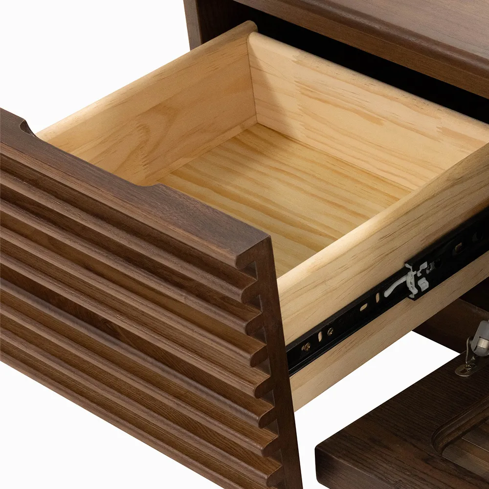 Minimalist Fluted TV Stand with Drawers Minimalist Fluted TV Stand with Drawers