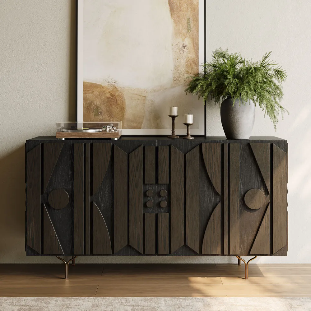 Mid-Century Modern Tall TV Stand
