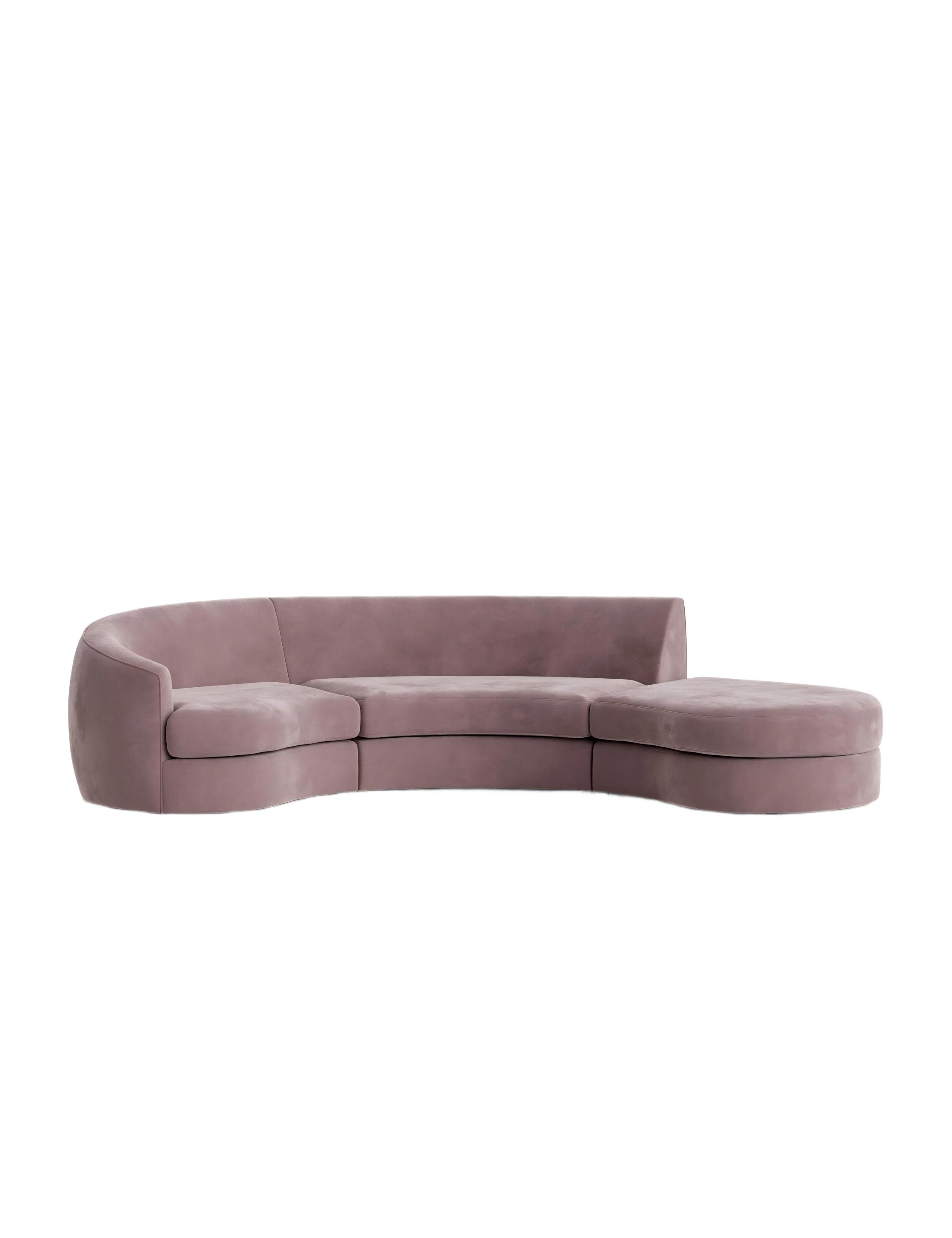 Purple Modular Chaise Sectional Sofa
