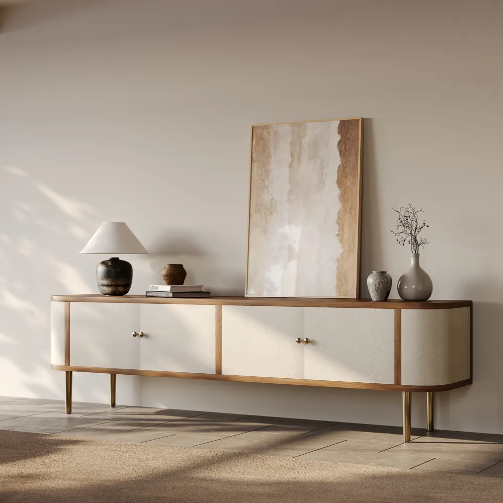 Luxury TV Stand with Gold Legs