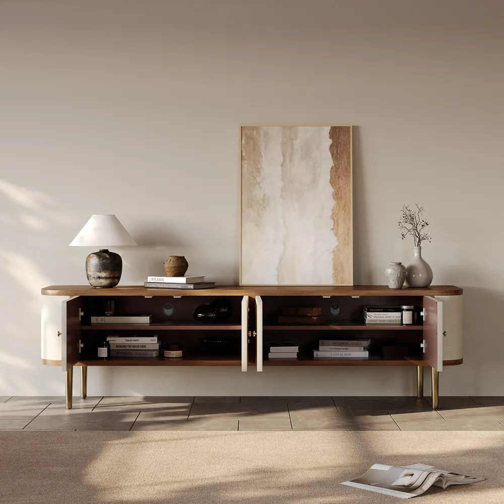 Luxury TV Stand with Gold Legs