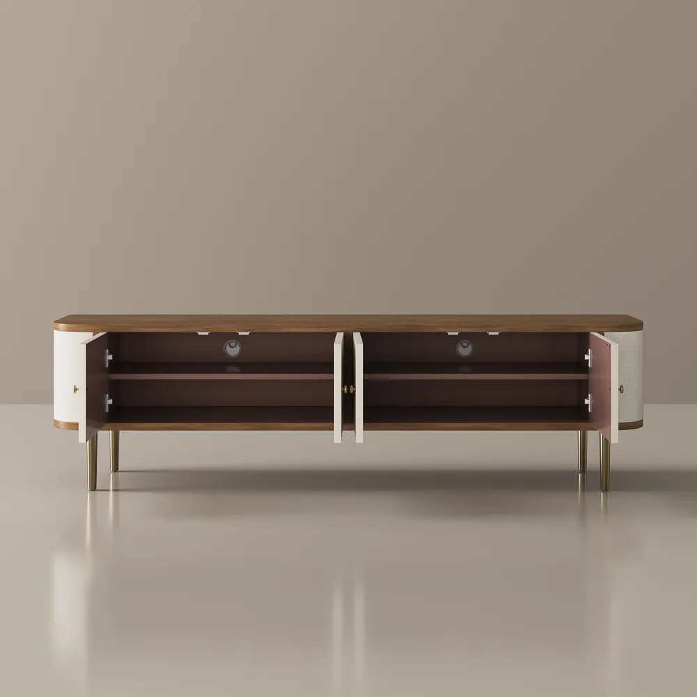 Luxury TV Stand with Gold Legs