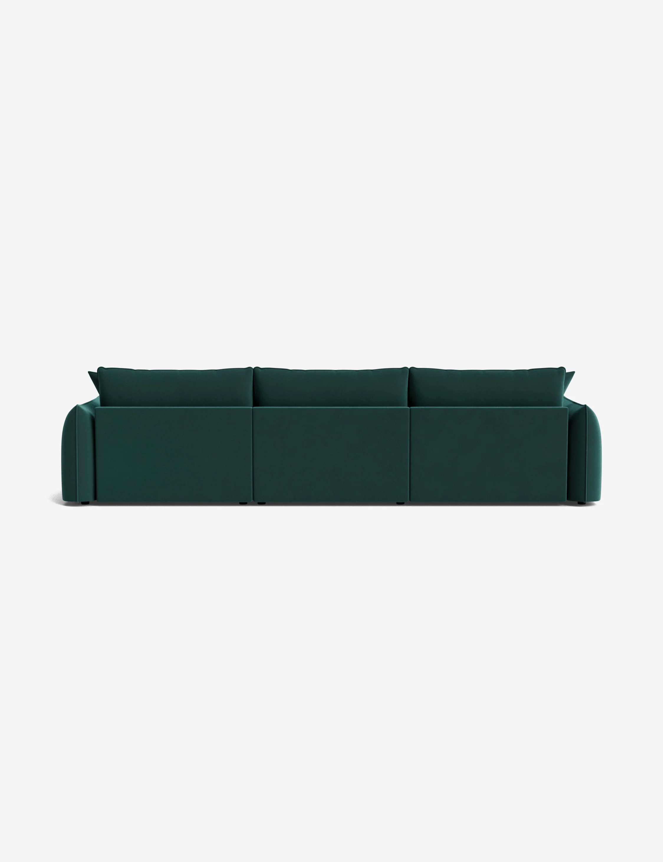 Green Modular Sectional Sofa With Ottoman