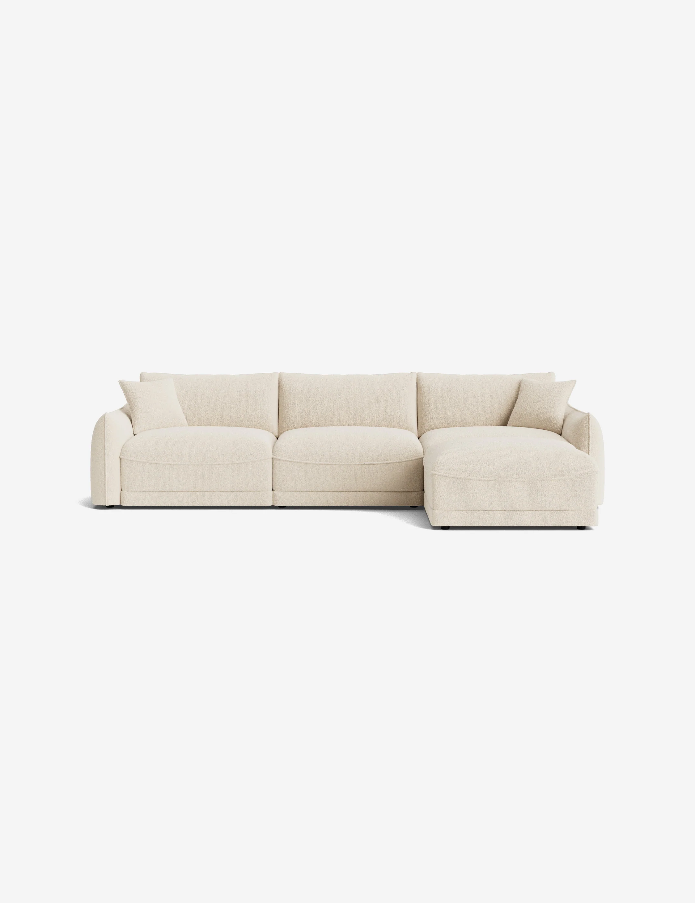 Green Modular Sectional Sofa With Ottoman