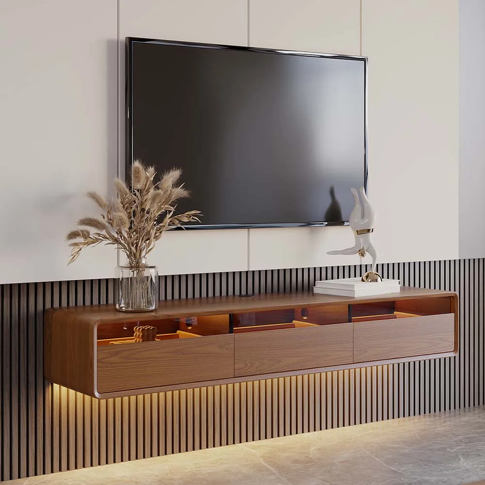 Walnut Floating TV Stand Walnut Floating TV Stand