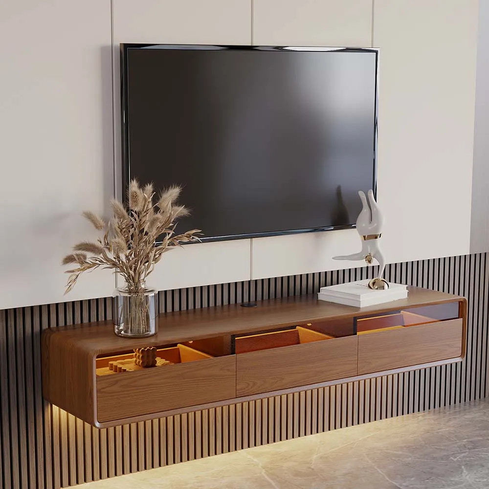 Walnut Floating TV Stand Walnut Floating TV Stand