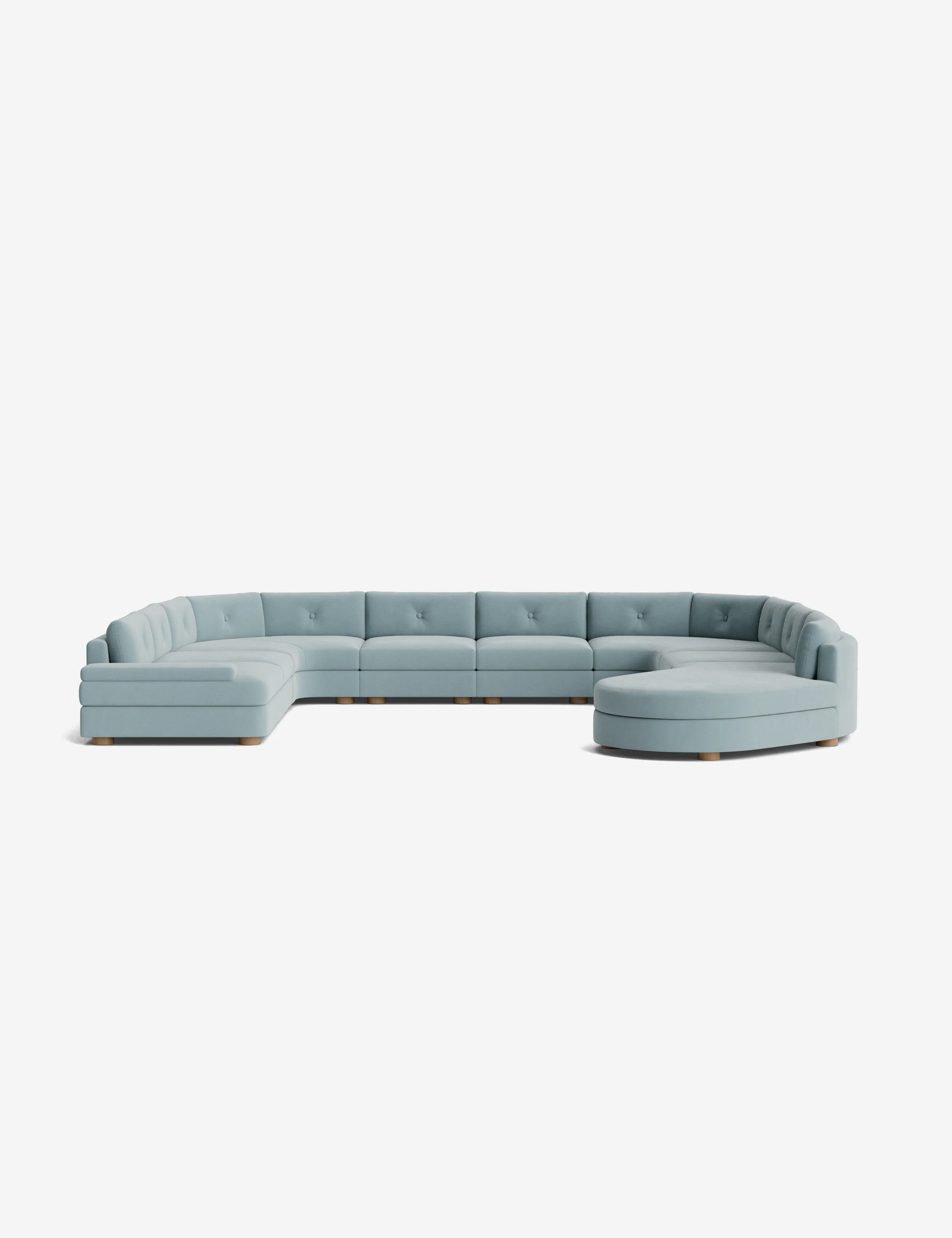 Blue Fabric Sectional Sofas
