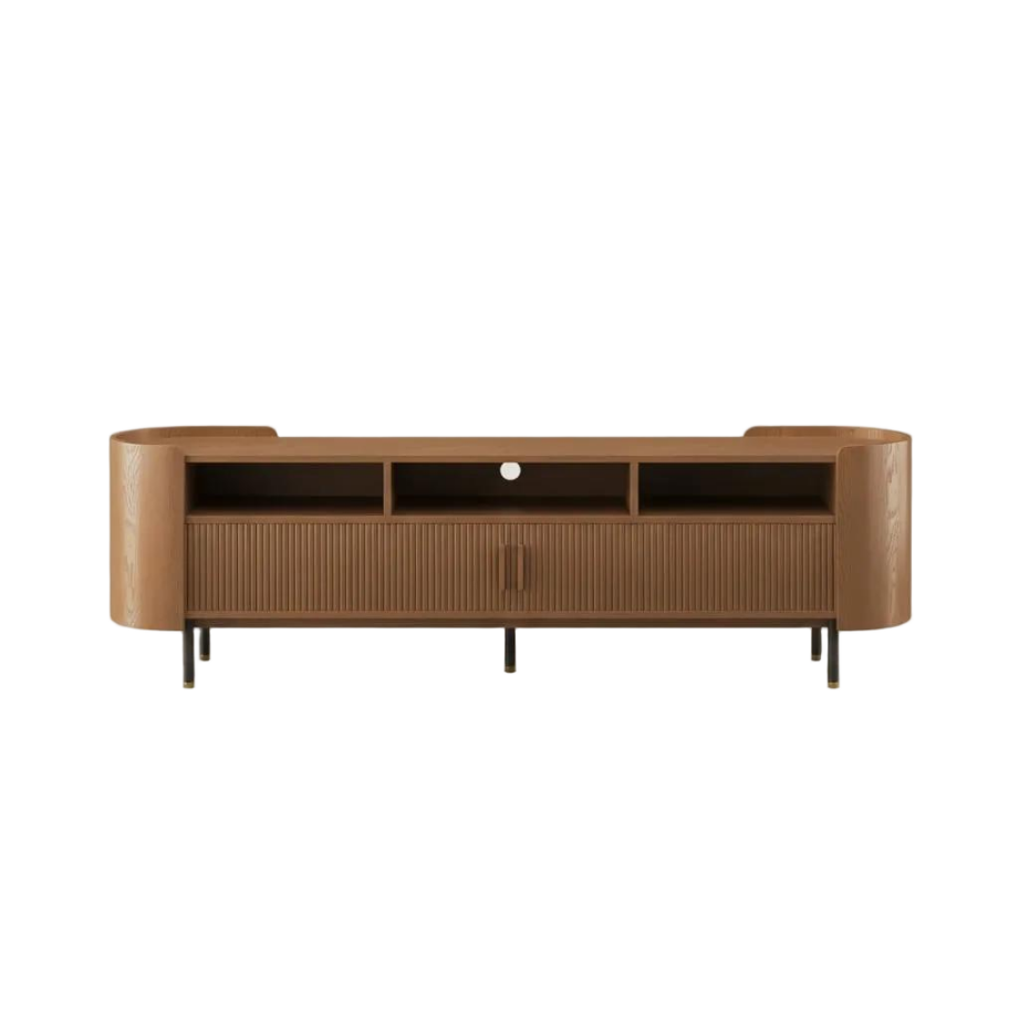 MCM Curved TV Stand